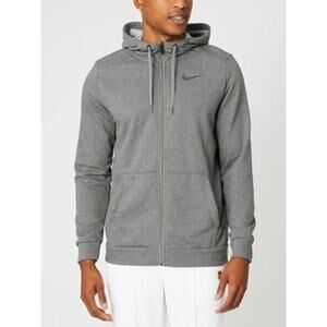 Nike Therma-Fit Swoosh Full Zip Hoodie Gray Men’s Medium Embroidered Logo NEW